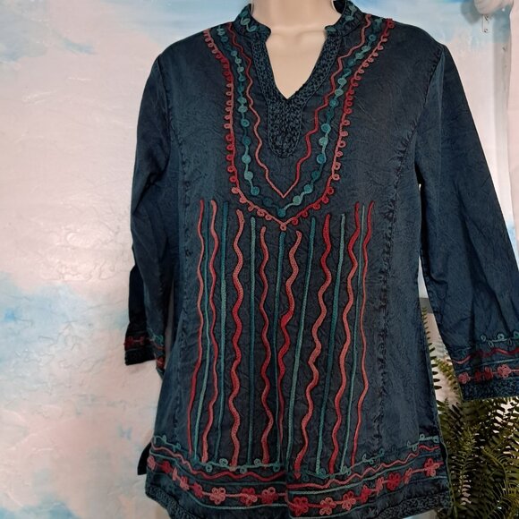 Parsley & Sage size S boho embroidered blouse, NEW WITH TAGS - Picture 7 of 7